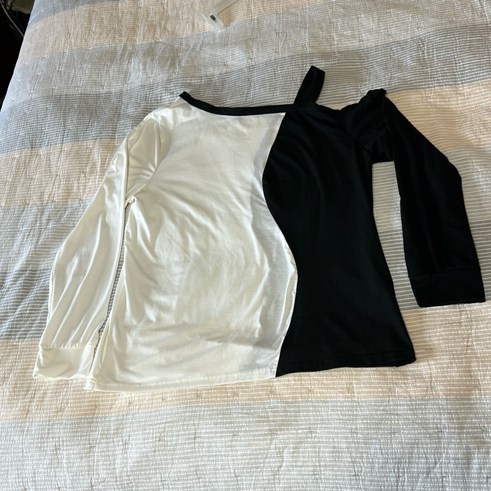 Women’s black and white dress tap